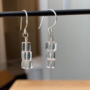 Clear Beaded Earrings